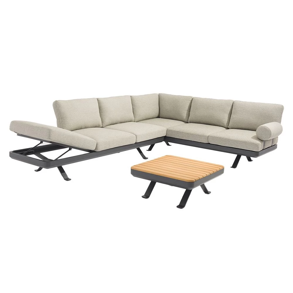 Zebra Sky Lounge 3-Sitzer Set Camden Grey Mit Lounge Tisch Platte Teak 3 Zebra Sky Lounge 3-Sitzer Set Camden Grey Mit Lounge Tisch Platte Teak